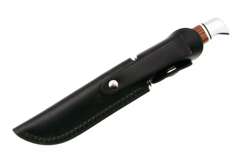 Couteau Buck 0105CCS1 Pathfinder Heritage Series lame 13cm manche en cocobolo + étui en cuir