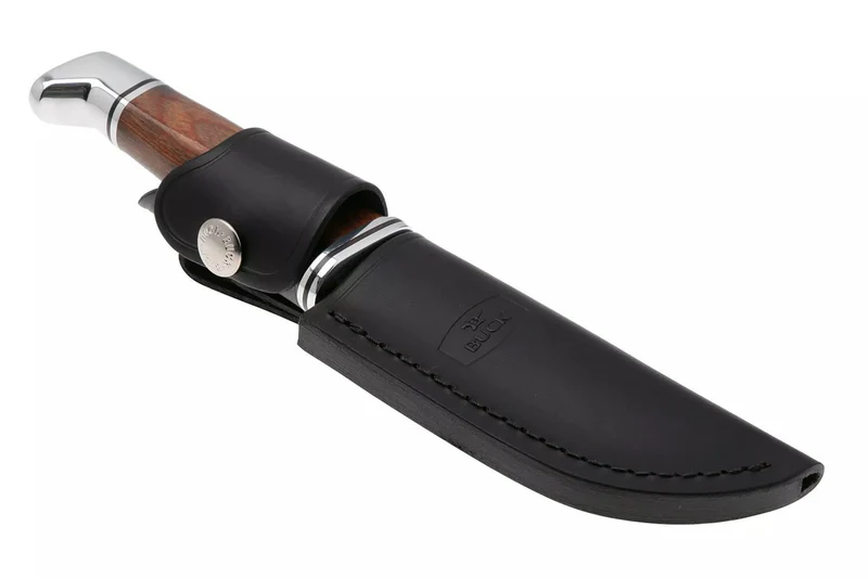 Couteau Buck 0103CCS1 Skinner Heritage Series lame 10cm manche en cocobolo + étui en cuir