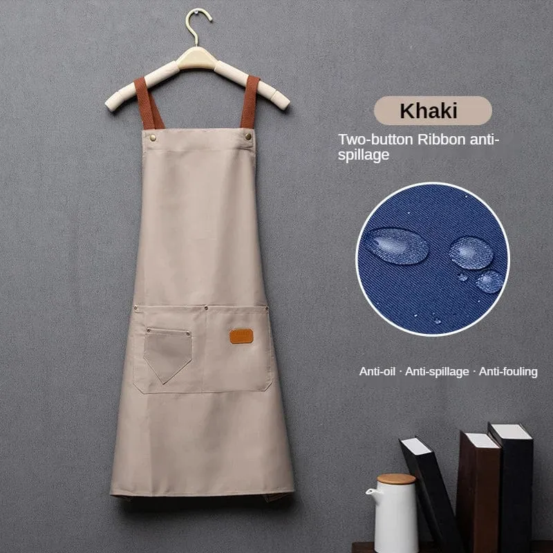 Tablier de cuisine pour homme et femme - tablier de travail pour chef en orange