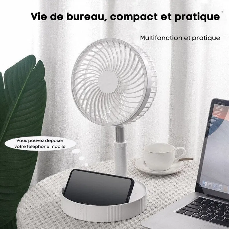 Ventilateur portable rétractable sans fil