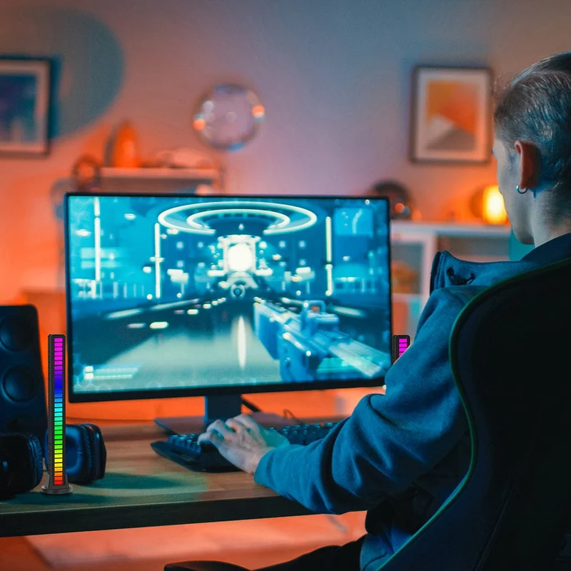 Barre lumineuse LED 16 ou 32 LED RGB pour lumières d'ambiance et musique