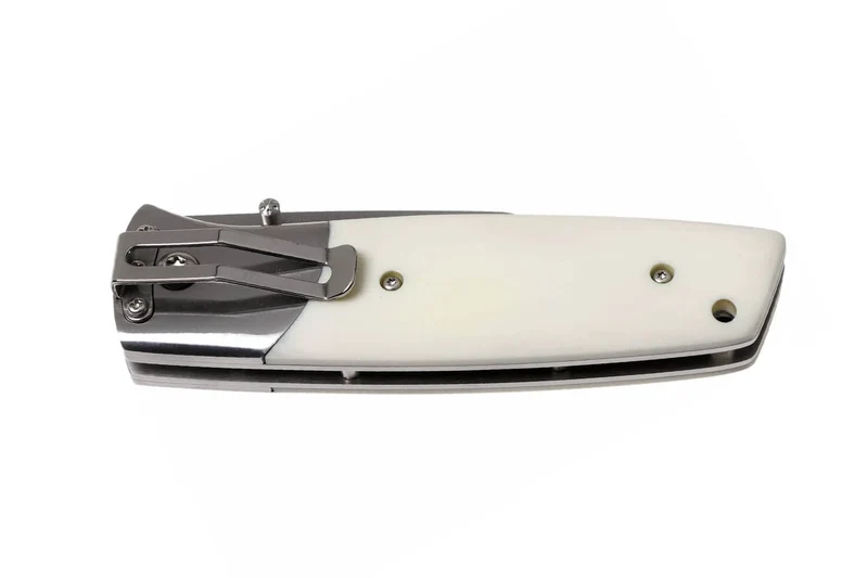Couteau pliant Fallkniven PXLEY manche Elforyn Super Tusk imitation ivoire 11cm