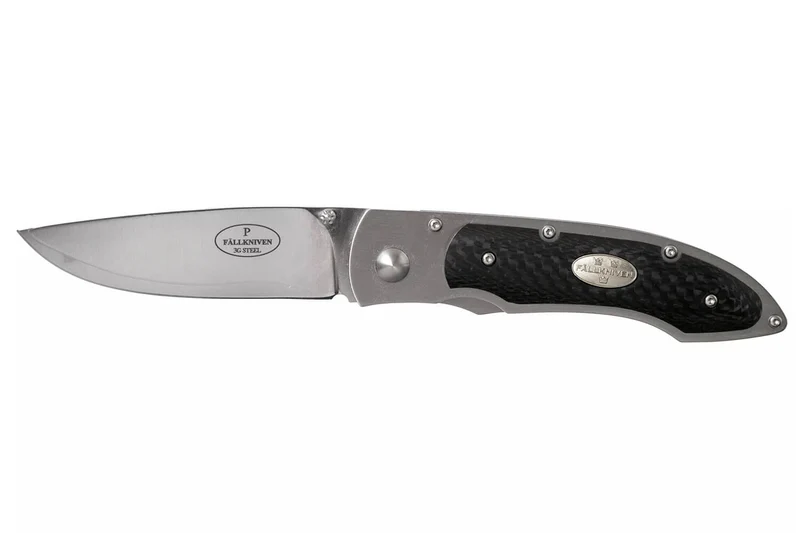 Couteau pliant Fallkniven P3G manche fibre de carbone noir 10,3cm + étui Cordura