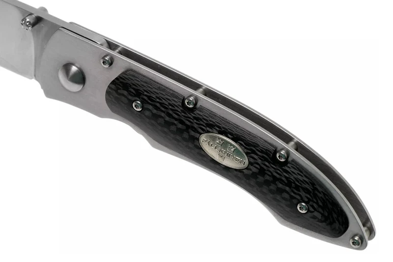 Couteau pliant Fallkniven P3G manche fibre de carbone noir 10,3cm + étui Cordura