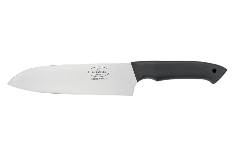 Couteau santoku Fallkniven Chef's Knife K2 lame 17,5cm manche thermorun noir