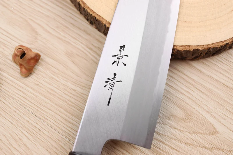 Couteau santoku japonais artisanal Kagekiyo Suri Urushi 18cm