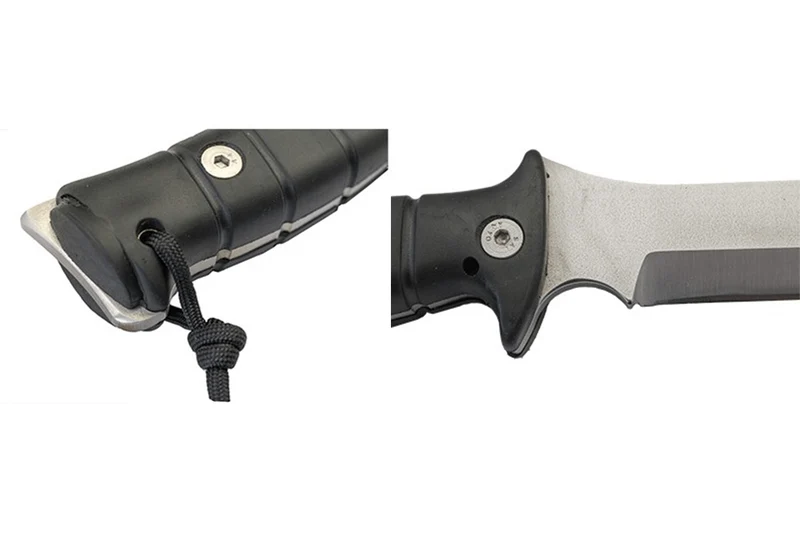 Machette kukri Wildsteer W Tiger WTIG0113N 45cm manche Kraton noir + étui en nylon