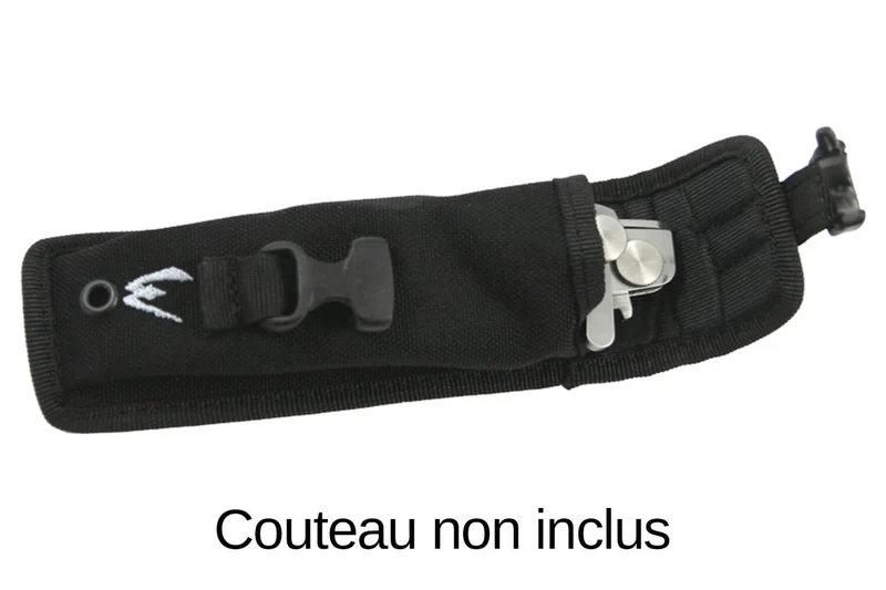 Etui Wildsteer POTAC00 pour couteau W Pocket en nylon Cordura Noire avec fixation MOLLE