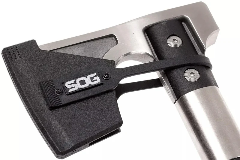 Hache SOG Camp Axe SGCH1001 manche en nylon/fibres de verre noir 29cm avec étui en nylon