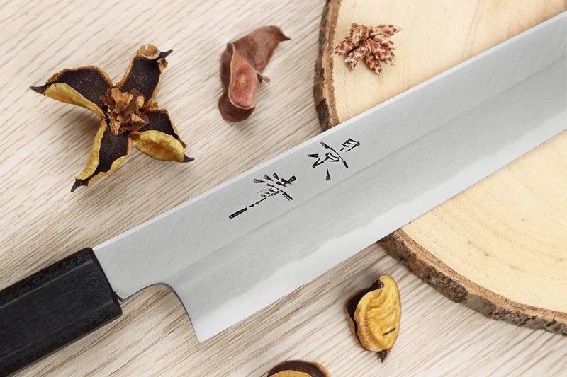 Couteau sujihiki japonais artisanal Kagekiyo Suri Urushi 27cm