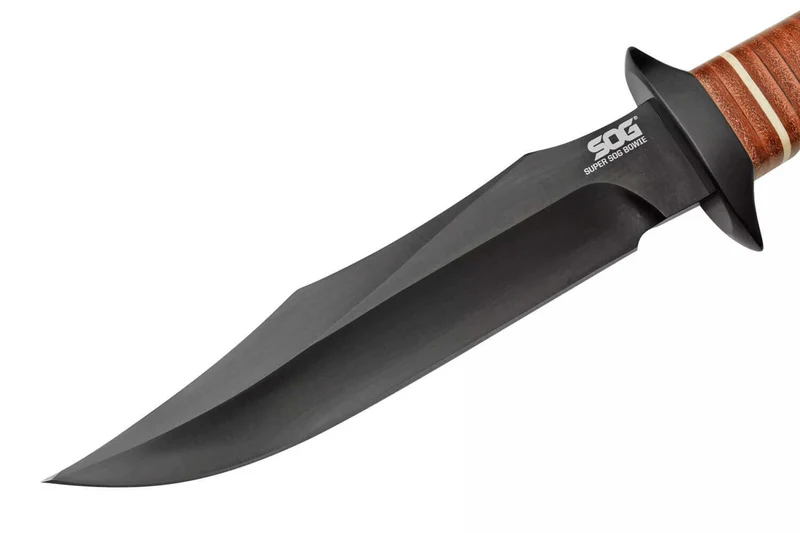 Couteau SOG Super Bowie SGSB1TL lame 19cm manche en cuir + étui en cuir