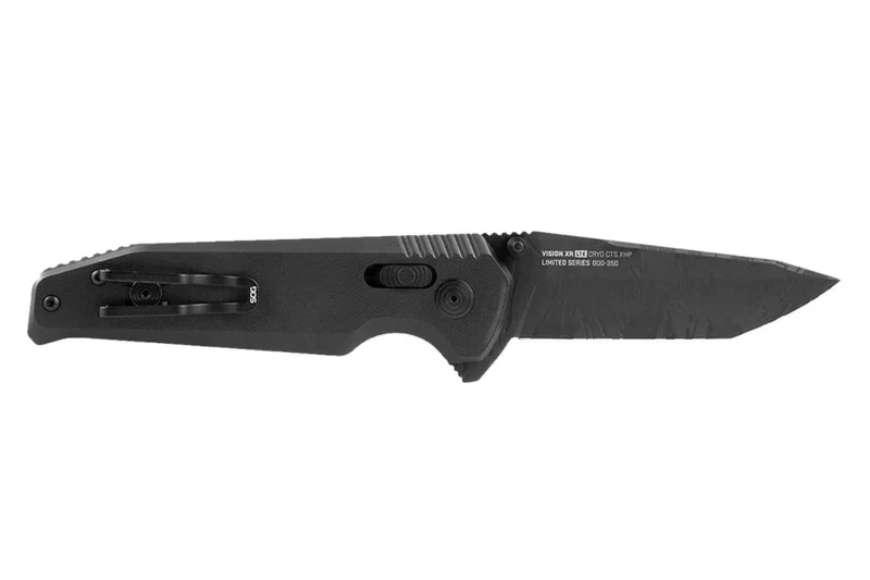Couteau pliant SOG Vision XR LTE SGVISION35 Édition limitée manche en titane 11,8cm noir