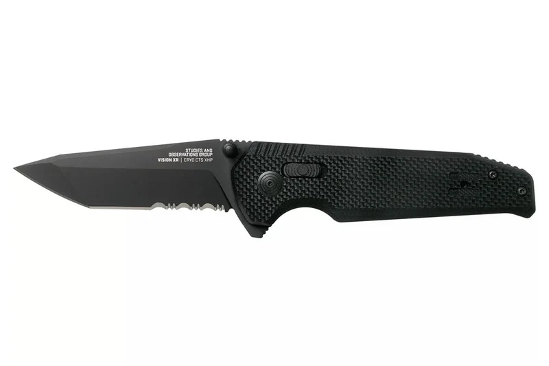 Couteau pliant SOG Vision XR SGVISION lame mixte manche en G10 11,8cm noir