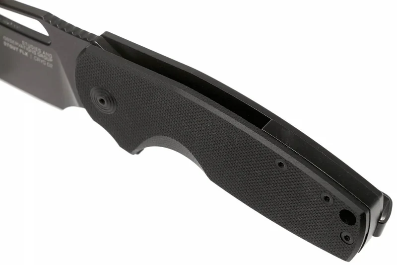 Couteau pliant SOG STOUT FLK SGSTOUTBK manche en acier inox/G10 noir 9,6cm