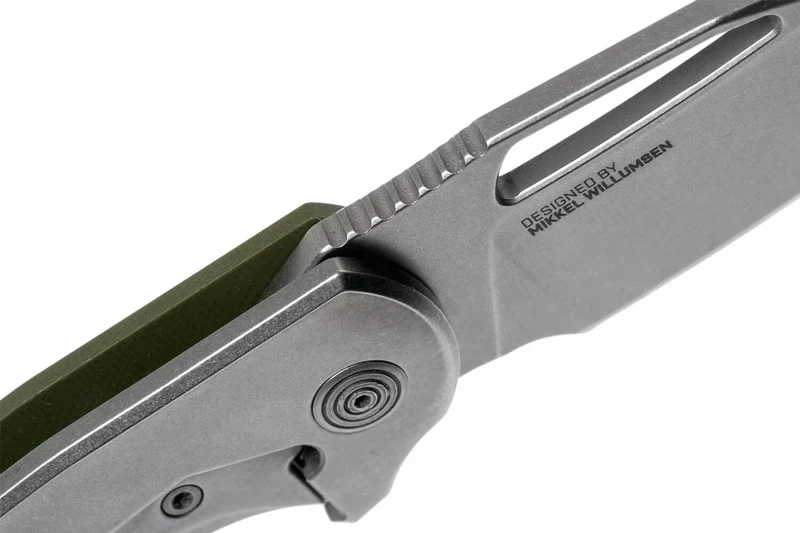 Couteau pliant SOG STOUT FLK SGSTOUTGR manche en acier inox/G10 olive 9,6cm