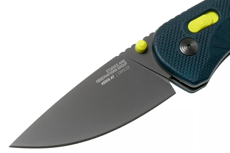 Couteau pliant SOG Aegis AT SGAEINAC manche en nylon/fibres de verre bleu 12,7cm