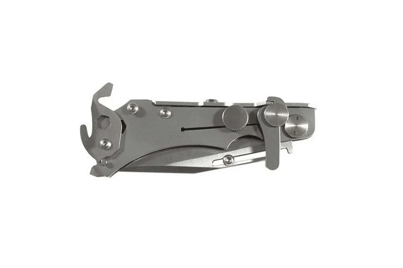 Couteau pliant multifonction Wildsteer W Pocket WPO01 lame tanto manche acier 11,7cm avec brise-vitre et coupe-sangle