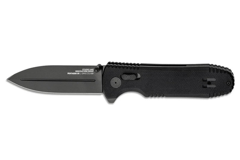 Couteau pliant SOG Pentagon XR SGPENT manche en G10 noir 12cm