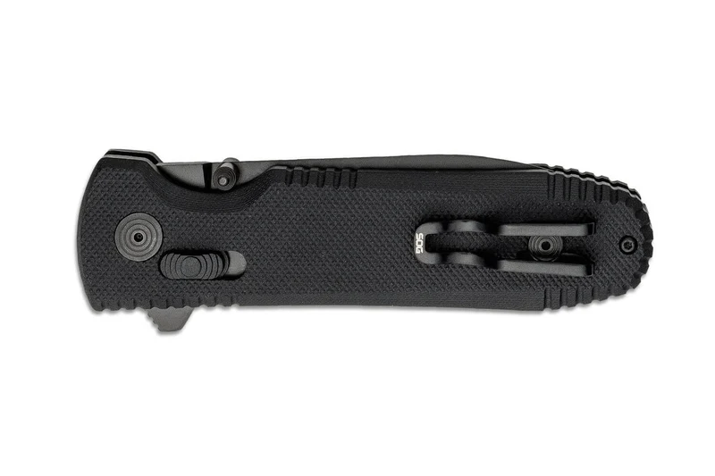 Couteau pliant SOG Pentagon XR SGPENT manche en G10 noir 12cm