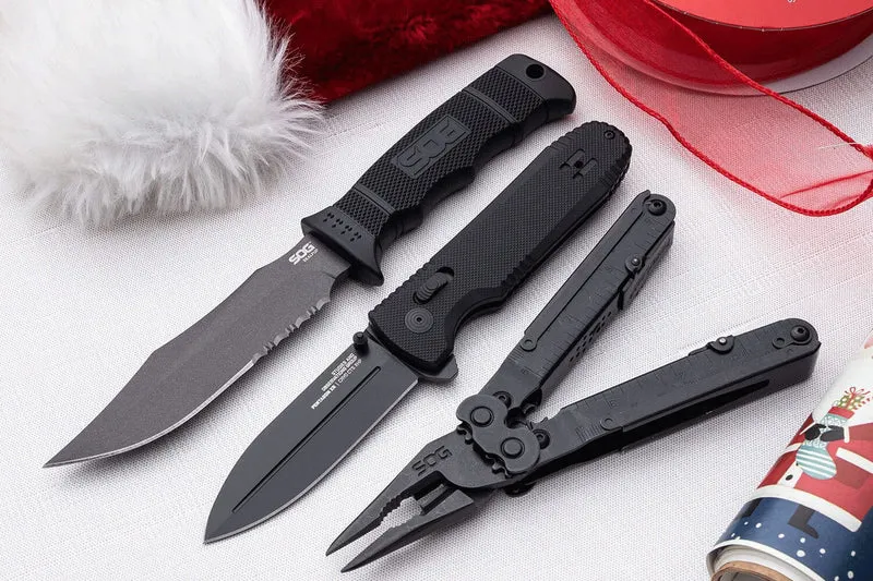 Couteau pliant SOG Pentagon XR SGPENT manche en G10 noir 12cm