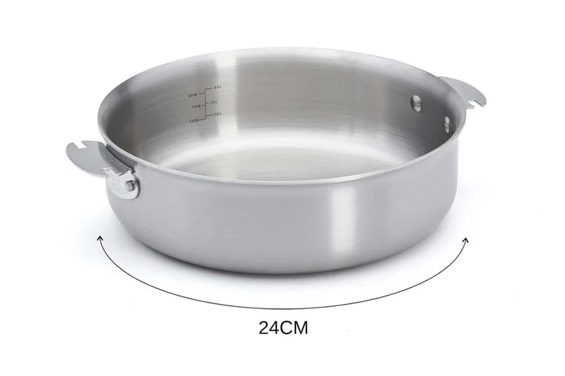 Sauteuse droite De Buyer Alchimy Loqy amovible en inox 18/10 multicouches