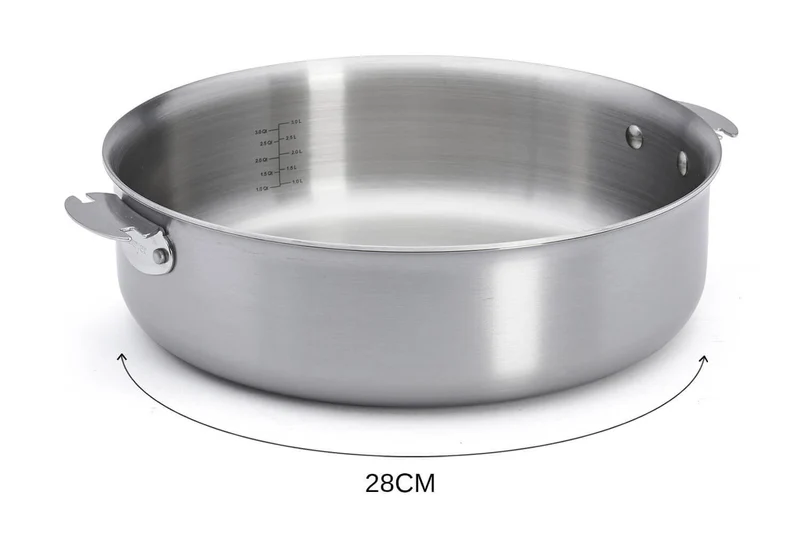 Sauteuse droite De Buyer Alchimy Loqy amovible en inox 18/10 multicouches