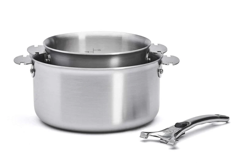 Set de 2 casseroles De Buyer Alchimy Loqy en inox avec poignée amovible