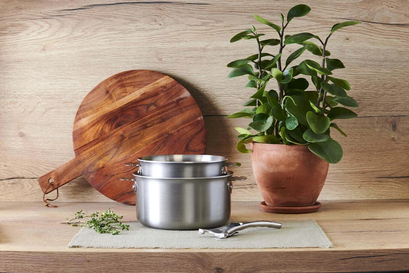 Set de 2 casseroles De Buyer Alchimy Loqy en inox avec poignée amovible