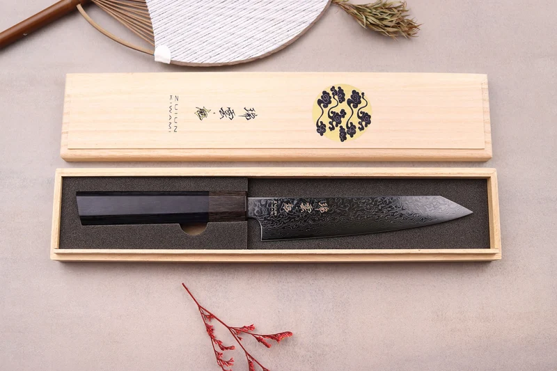 Couteau universel kiritsuke japonais Kanetsugu Zuiun Kiwami revêtement DLC 15cm