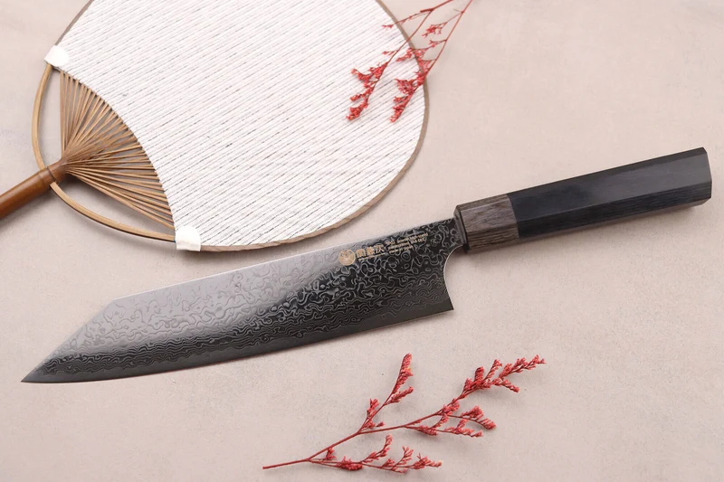 Couteau de chef kiritsuke japonais Kanetsugu Zuiun Kiwami revêtement DLC 21cm