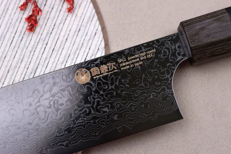 Couteau de chef kiritsuke japonais Kanetsugu Zuiun Kiwami revêtement DLC 21cm