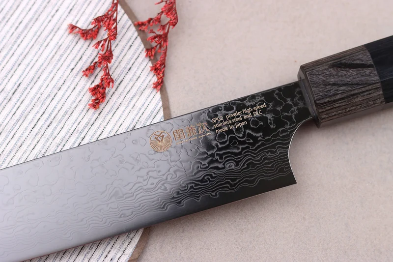 Couteau sujihiki kiritsuke japonais Kanetsugu Zuiun Kiwami revêtement DLC 24cm