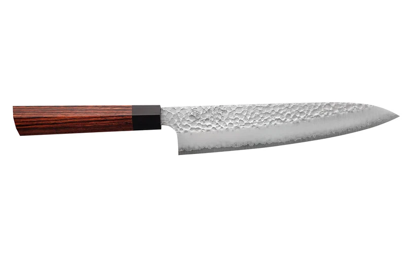 Coffret de 3 couteaux japonais Kanetsugu Heptagon Uto universel, chef et pain