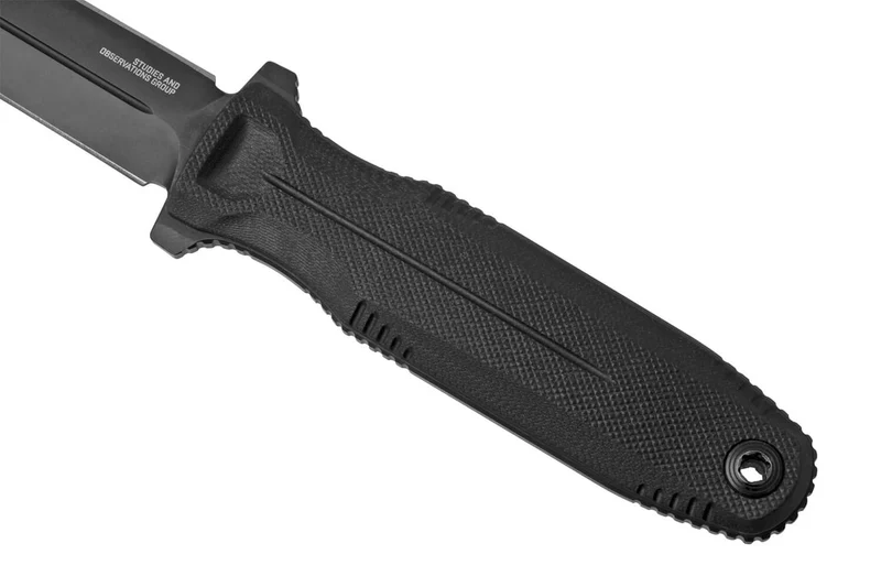 Couteau SOG Pentagon FX Covert SGPENTFXCOVBK lame 7,6cm manche en G10 noir avec étui