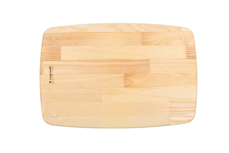 Planche à découper faite main Legnoart Dorsoduro en frêne naturel avec surface inclinée
