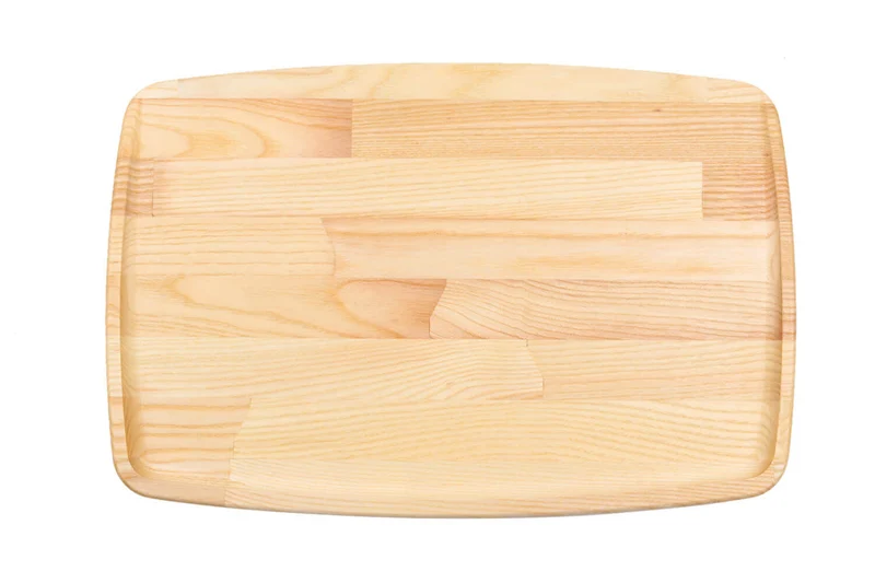 Planche à découper faite main Legnoart Dorsoduro en frêne naturel avec surface inclinée