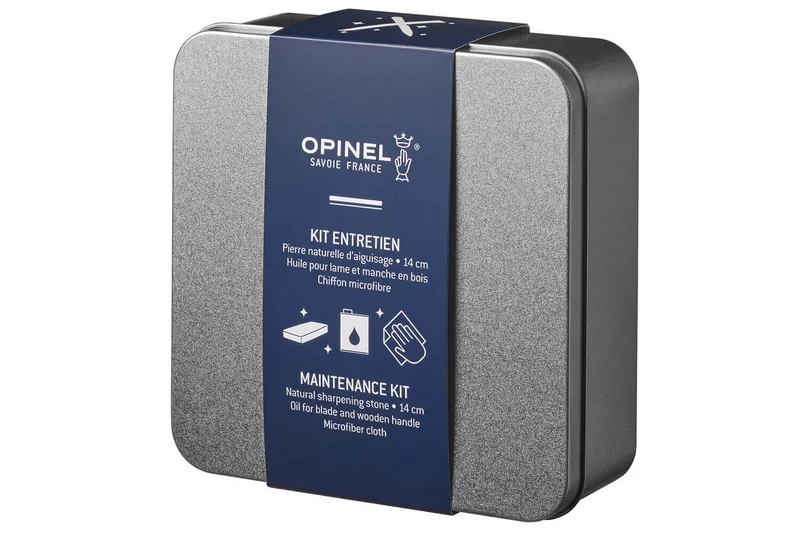 Kit d'entretien pour couteaux Opinel pierre + huile + chiffon microfibre