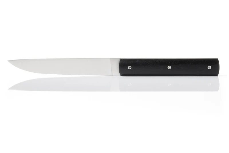 Coffret de 4 couteaux de table faits mains Perceval 888 noir