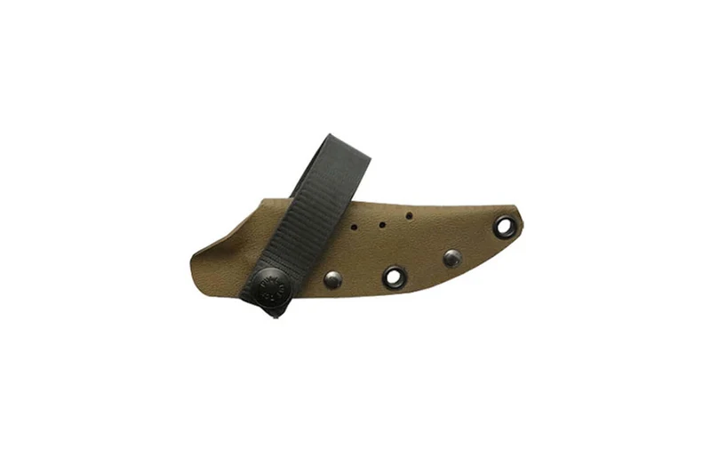 Couteau Wildsteer Troll TRO3115 lame noire 8,5cm manche tactiprène coyote + étui en Kydex