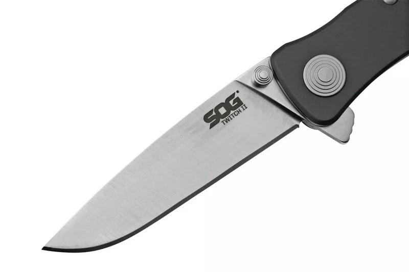 Couteau pliant SOG Twitch II SGTWI8 manche en aluminium gris 9cm avec clip de poche