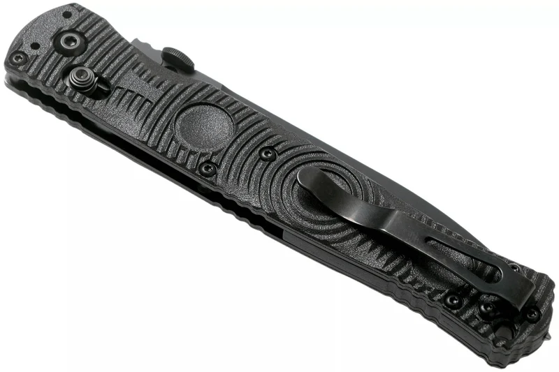 Couteau pliant Benchmade Socp Tactical Folder 391SBK lame dentelée manche fibre de carbone CF-Elite® 14cm pic brise-vitre
