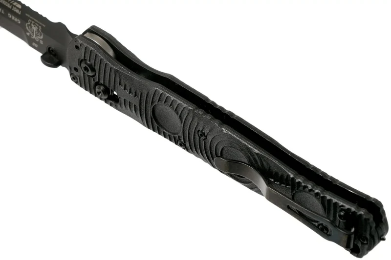 Couteau pliant Benchmade Socp Tactical Folder 391SBK lame dentelée manche fibre de carbone CF-Elite® 14cm pic brise-vitre