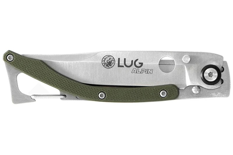 Couteau pliant Lug SP1SK kaki manche en G10 et acier 11cm avec clip