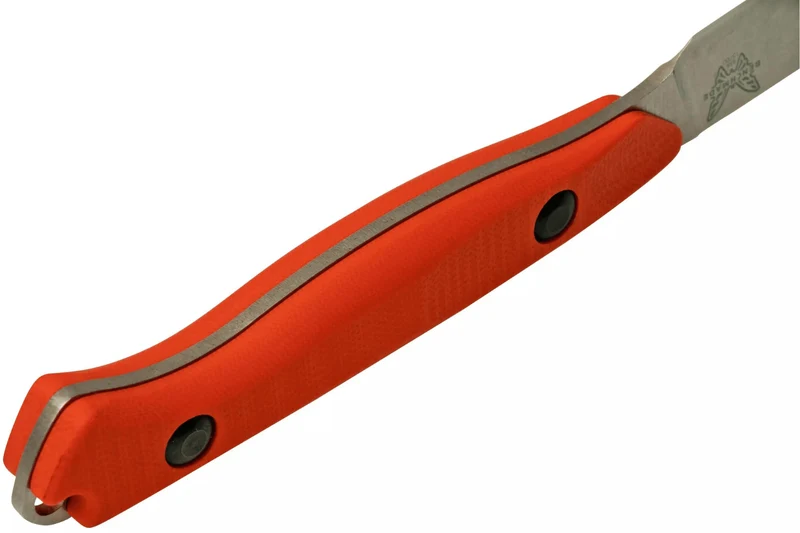 Couteau de chasse Benchmade Flyway 15700 lame 6,9cm manche G10 orange + étui Boltaron