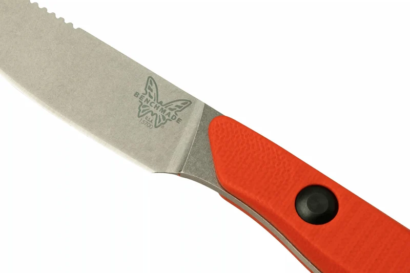 Couteau de chasse Benchmade Flyway 15700 lame 6,9cm manche G10 orange + étui Boltaron
