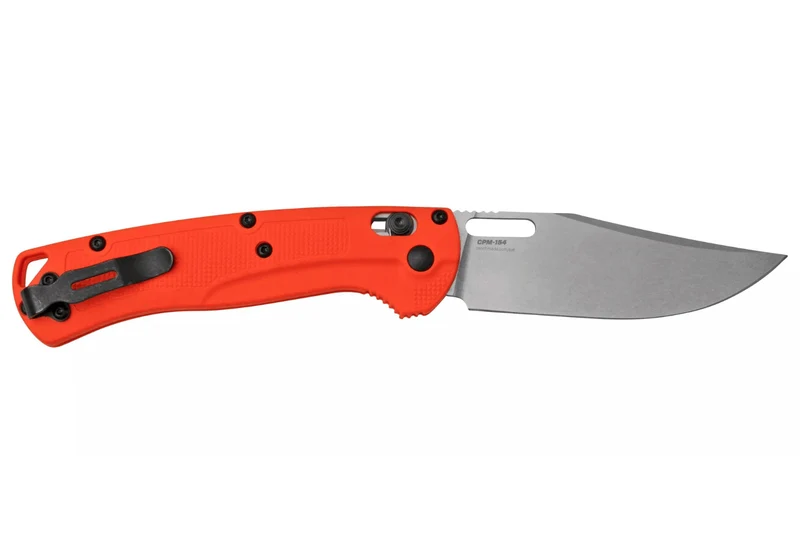 Couteau pliant Benchmade Taggedout 15535 manche en Grivory orange 11,8cm
