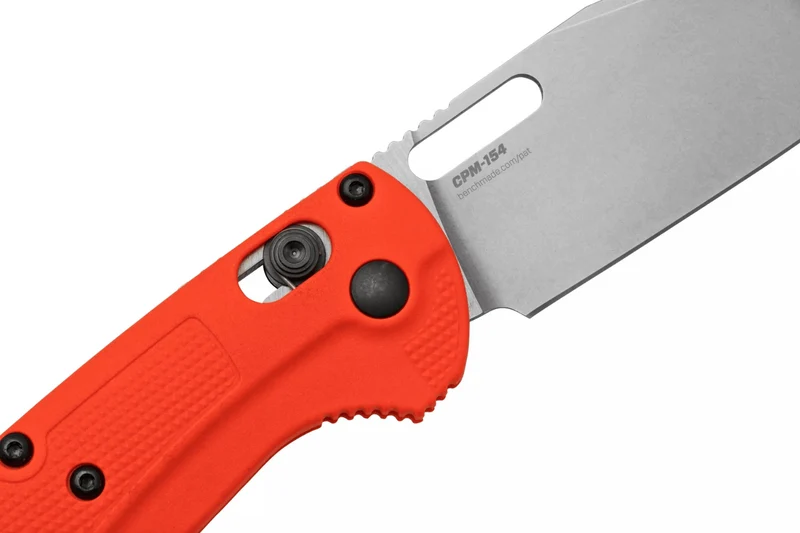 Couteau pliant Benchmade Taggedout 15535 manche en Grivory orange 11,8cm