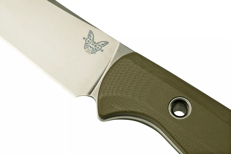 Couteau Benchmade Meatcrafter 15500-3 lame 15,4cm manche ajouré en G10 vert + étui boltaron
