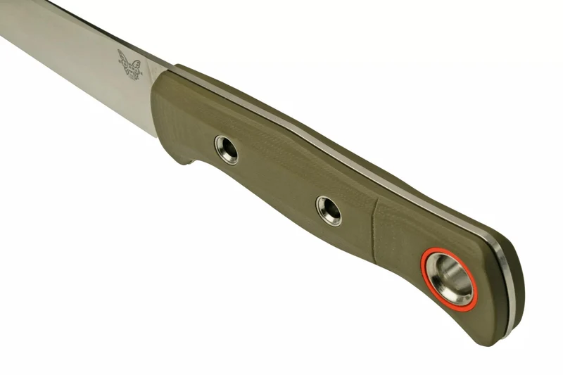 Couteau Benchmade Meatcrafter 15500-3 lame 15,4cm manche ajouré en G10 vert + étui boltaron