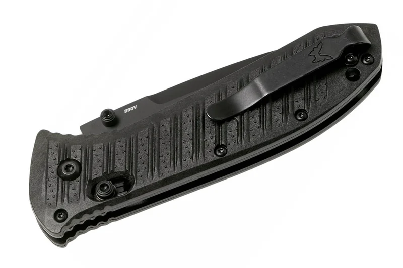 Couteau pliant Benchmade Presidio II 570SBK-1 lame noire semi-dentée 9,5cm avec clip de poche